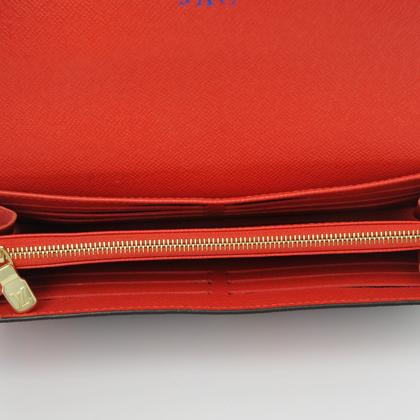 Monogram Jungle Dots Sarah Wallet Coquelicot Denim