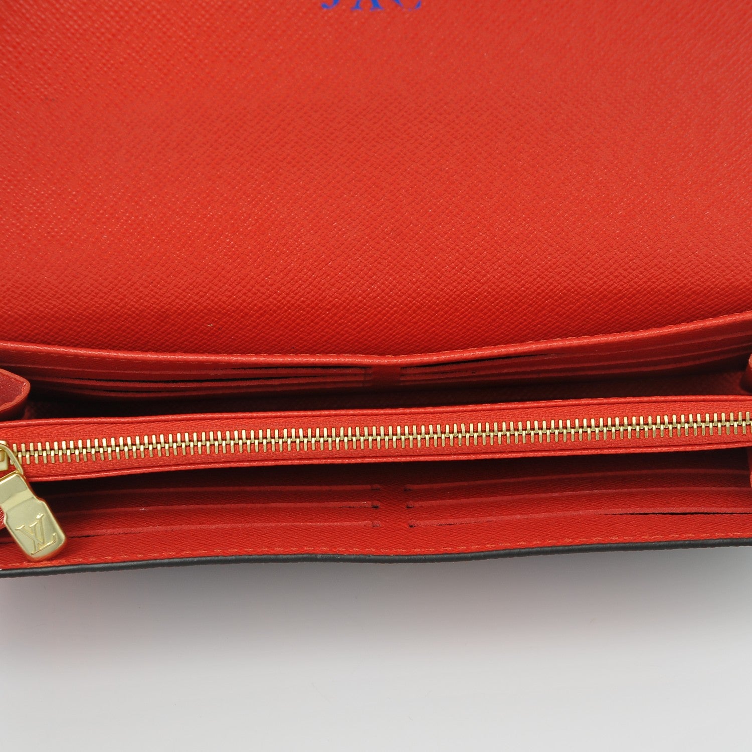 Louis Vuitton Monogram Jungle Dots Sarah Wallet Coquelicot Denim 5 of 6