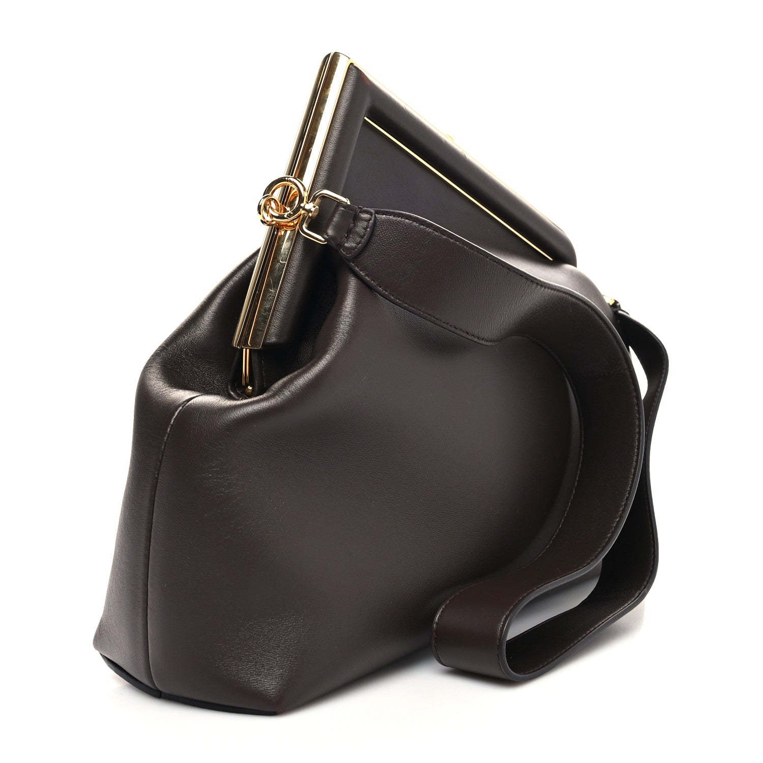 Fendi Shiny Nappa Medium Fendi First Ebano 3 of 11
