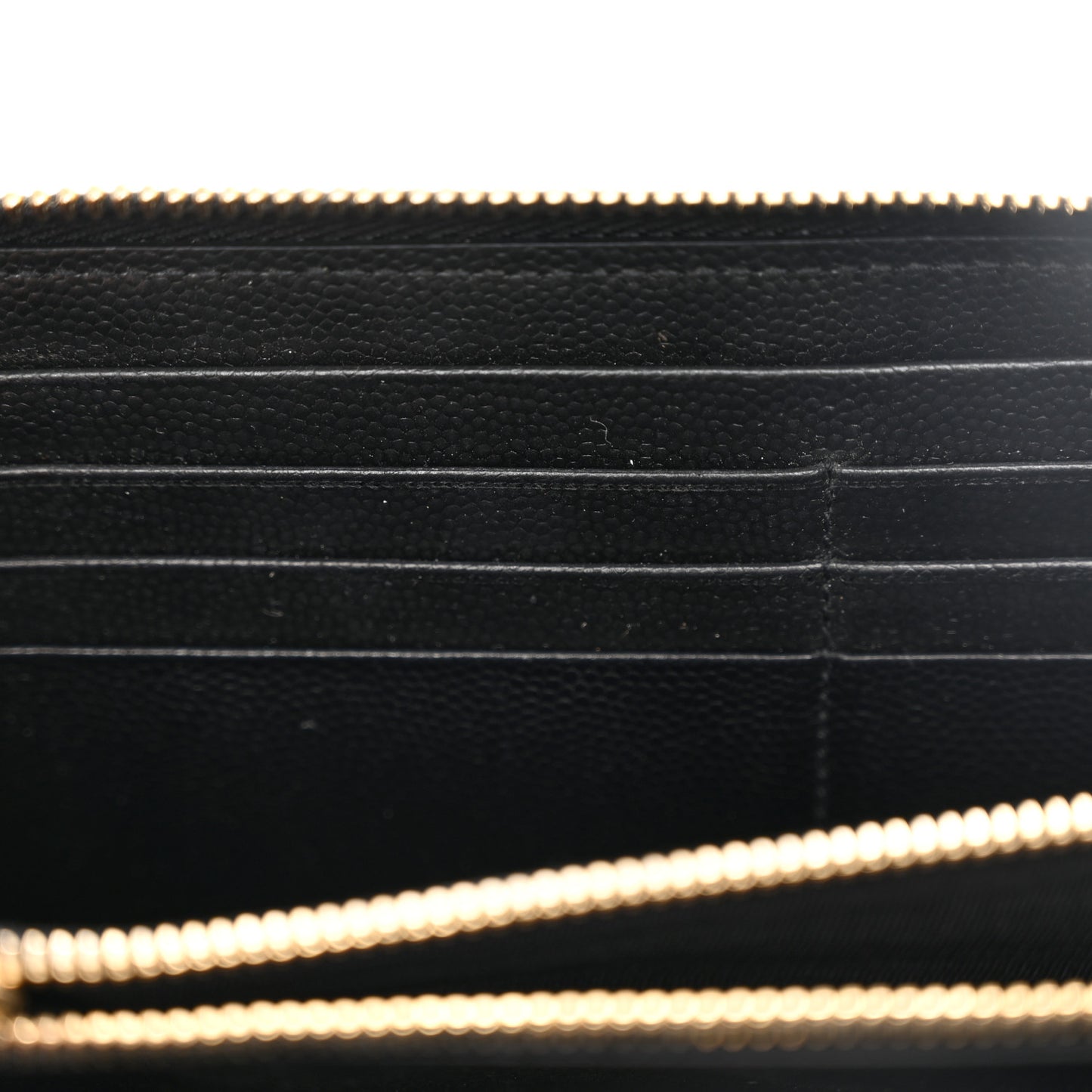 Grain De Poudre Matelasse Chevron Monogram Zip Around Wallet Black
