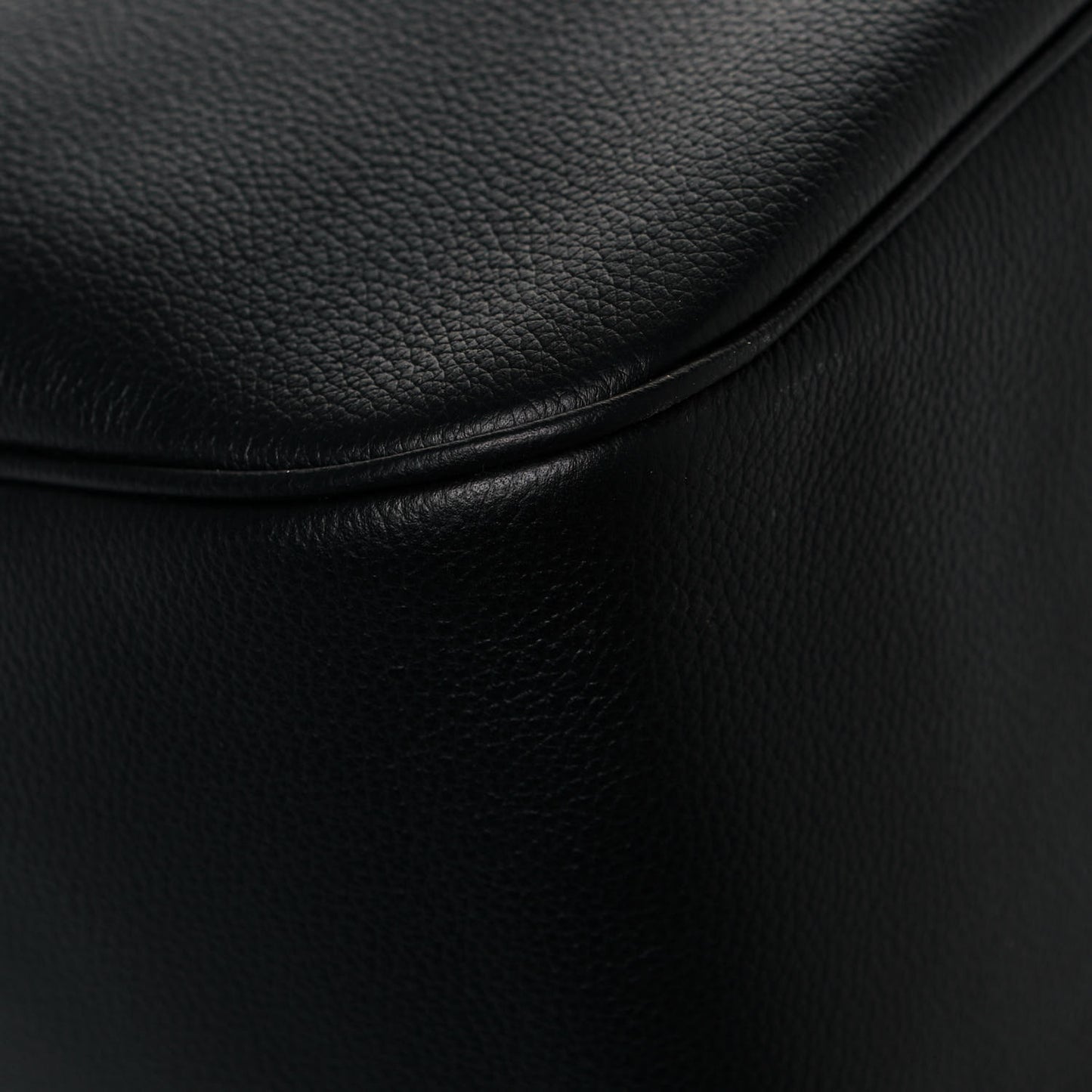 Grained Calfskin La Medusa Bucket Bag Black