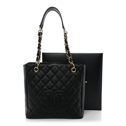 Chanel Caviar Quilted Petit Shopping Tote PST Black 11 of 11