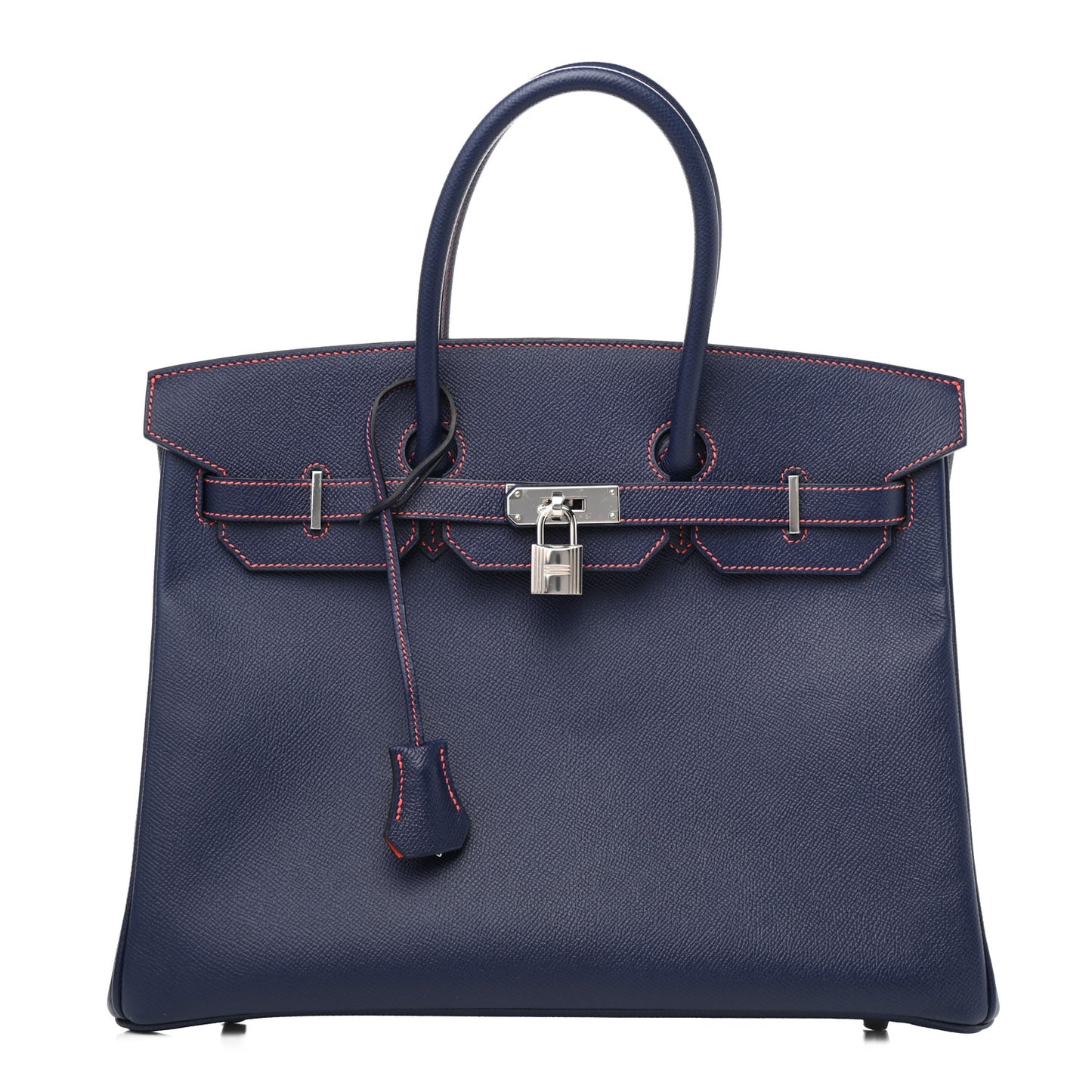 Epsom Horseshoe Birkin 35 Bleu Saphir Capucine