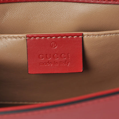 Gucci Snakeskin Calfskin Lilith Shoulder Bag Hibiscus Red 6 of 9