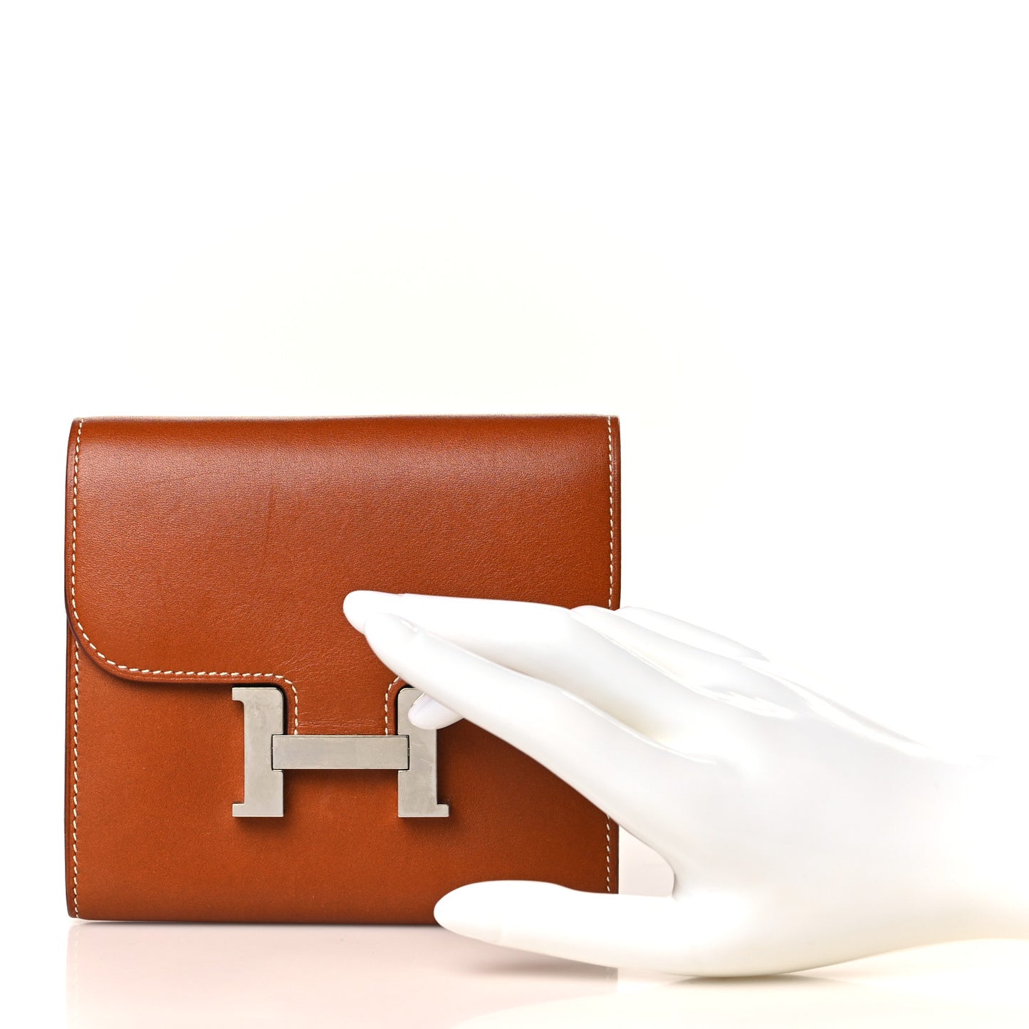 Barenia Constance Compact Passant Wallet Fauve
