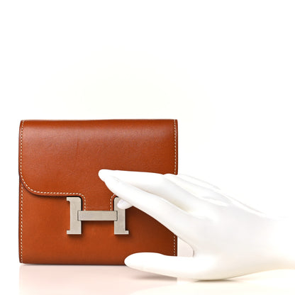 Hermes Barenia Constance Compact Passant Wallet Fauve 2 of 7