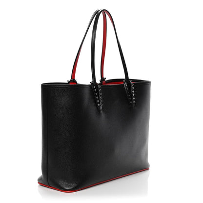 Christian Louboutin Calfskin Spikes East West Cabata Tote Black 3 of 10