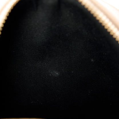 Saint Laurent SAINT LAURENT Grain De Poudre Matelasse Chevron Quilted Round Vinyle Camera Bag Dark Beige 11 of 11