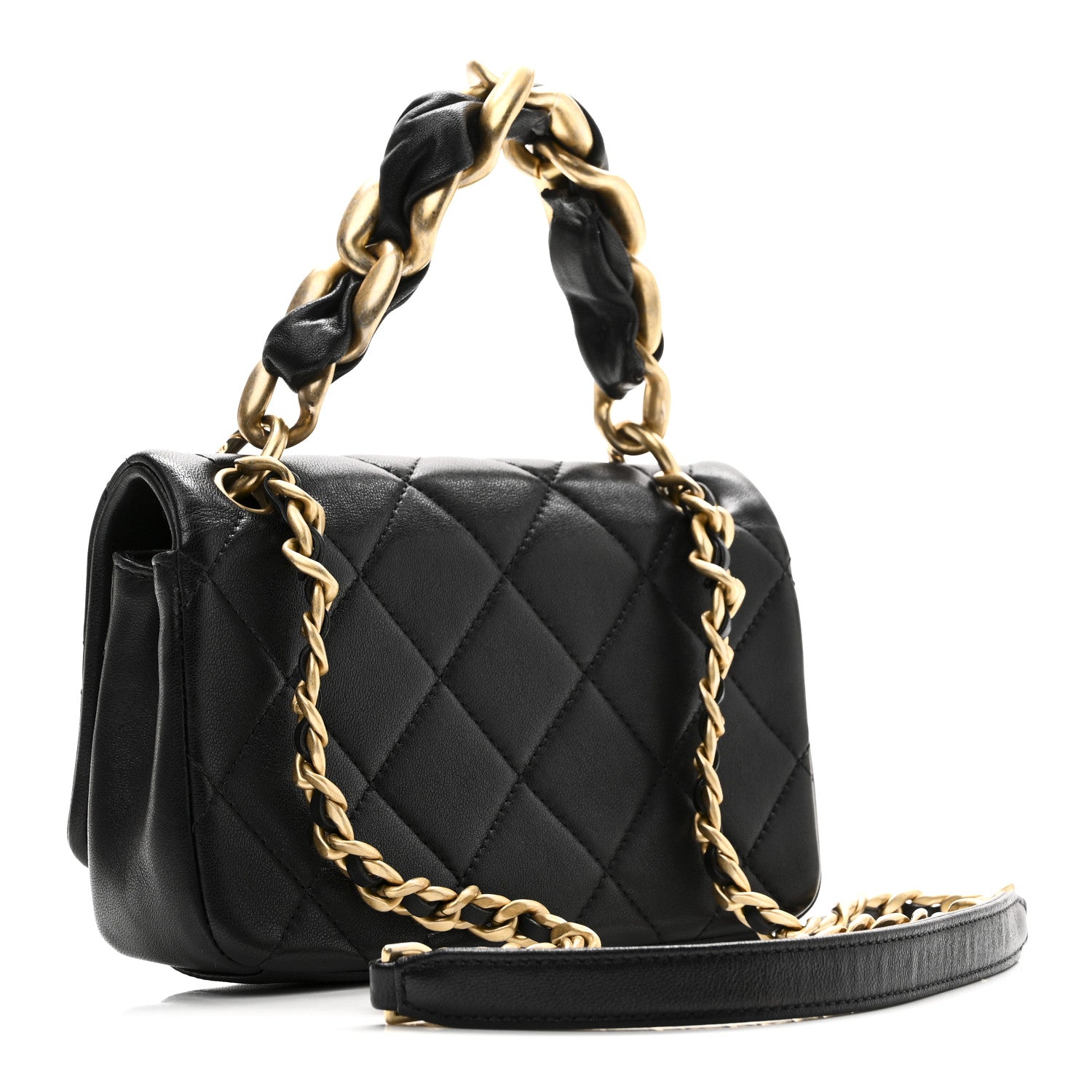 Chanel Shiny Lambskin Small Chain Is More Flap Black 3 of 11