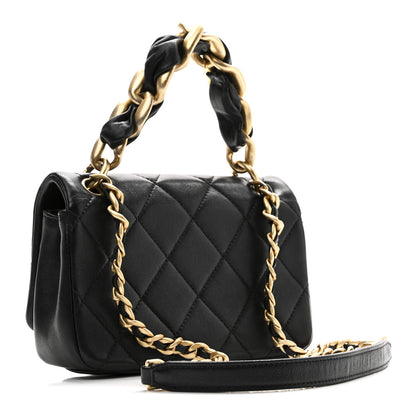 Chanel Shiny Lambskin Small Chain Is More Flap Black 3 of 11