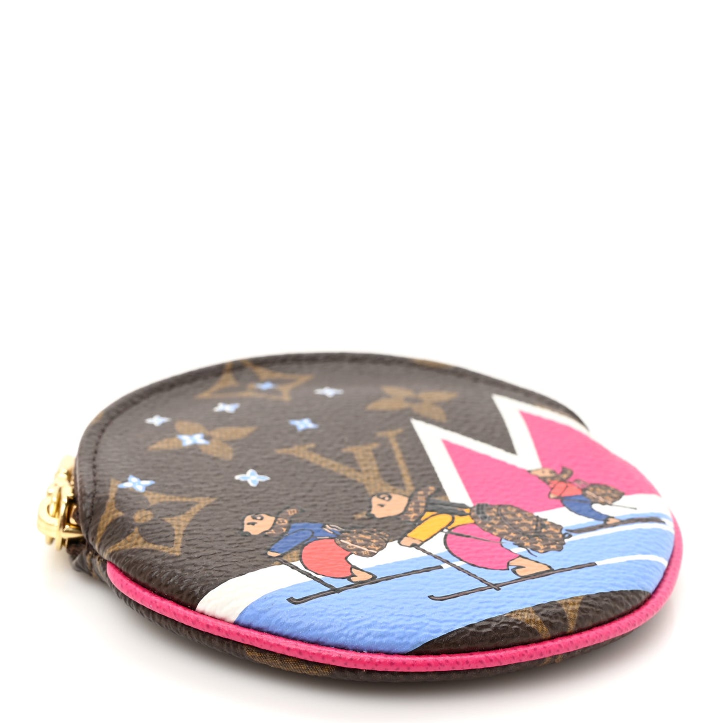Monogram 2018 Christmas Animation Round Coin Purse