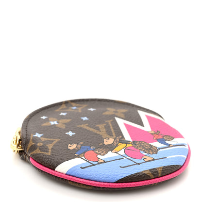 Louis Vuitton Monogram 2018 Christmas Animation Round Coin Purse 4 of 7