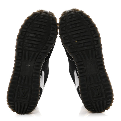 Louis Vuitton Suede Monogram Run Away Sneakers 35 Black 6 of 10