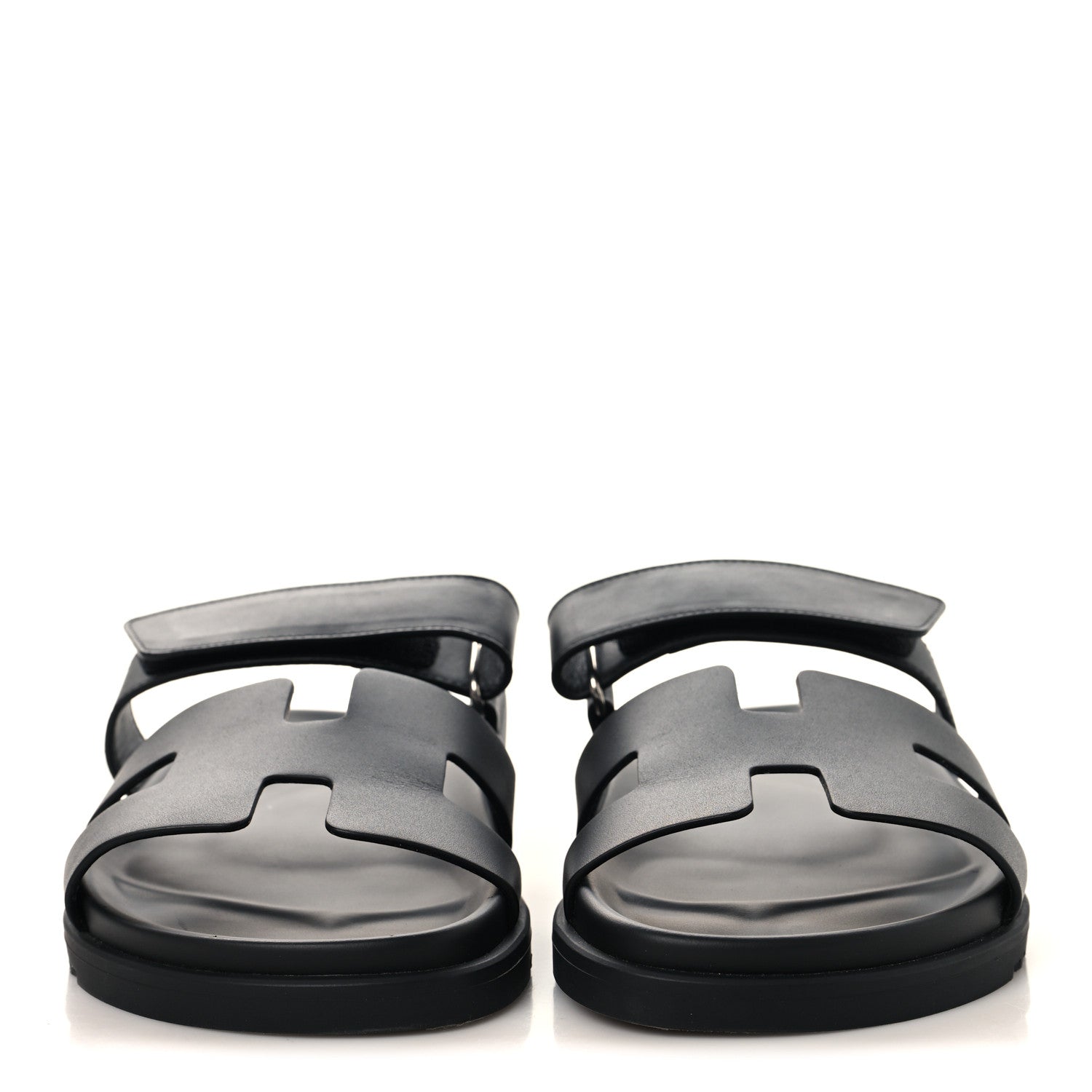 Hermes Calfskin Womens Chypre Sandals 40 Black 3 of 10