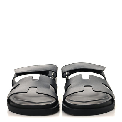 Hermes Calfskin Womens Chypre Sandals 40 Black 3 of 10