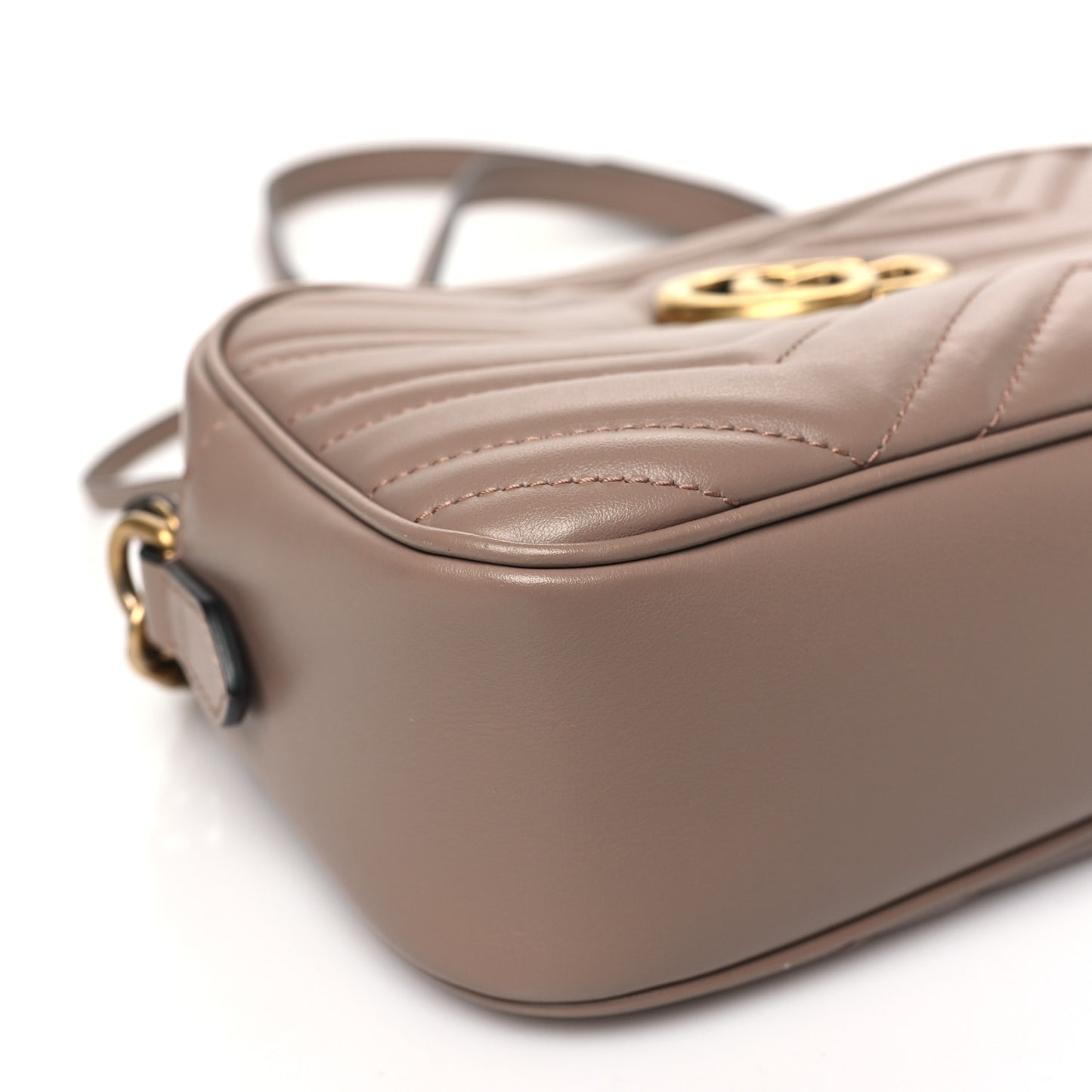 Calfskin Matelasse Small GG Marmont Chain Shoulder Bag Porcelain Rose