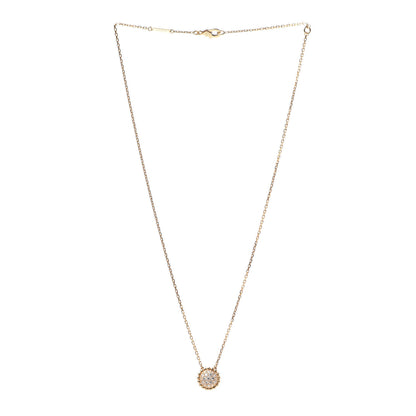 Van Cleef & Arpels 18K Yellow Gold Diamond Perlee Pendant Necklace 3 of 7