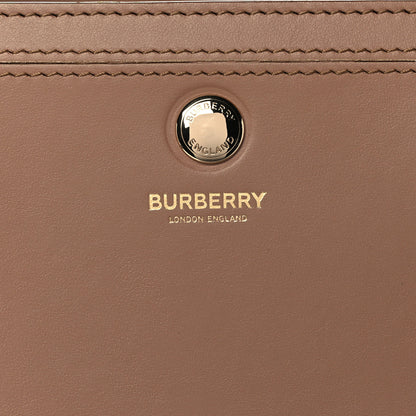 Burberry Smooth Calfskin Stripe Medium Two Handle Title Bag Camel Black Red 7 of 12