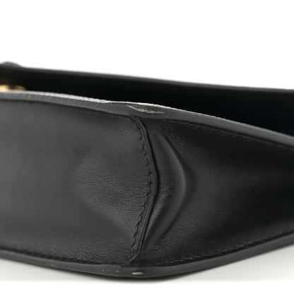 Prada Saffiano Cuir Calfskin Monochrome Envelope Wallet on Chain Shoulder Bag Black 9 of 16