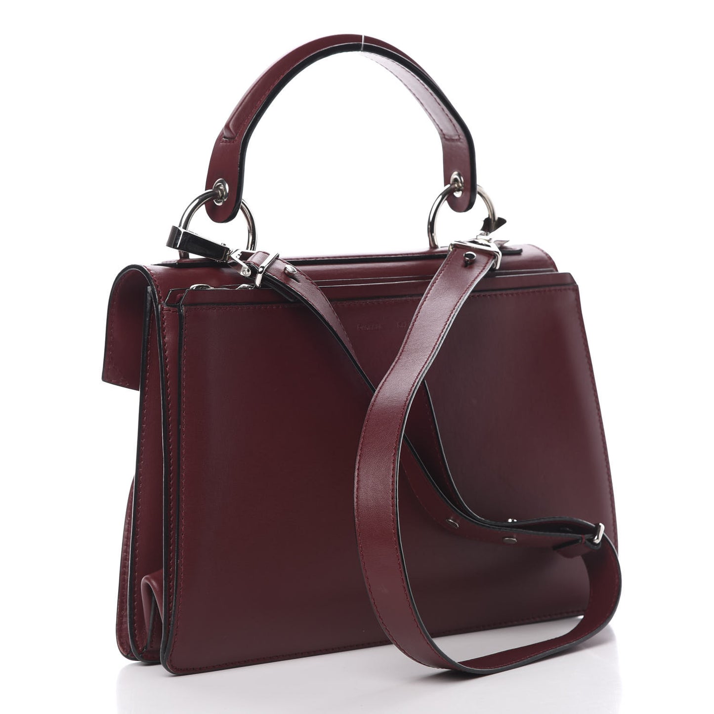 Calfskin Medium Hava Top Handle Bag Midnight Plum