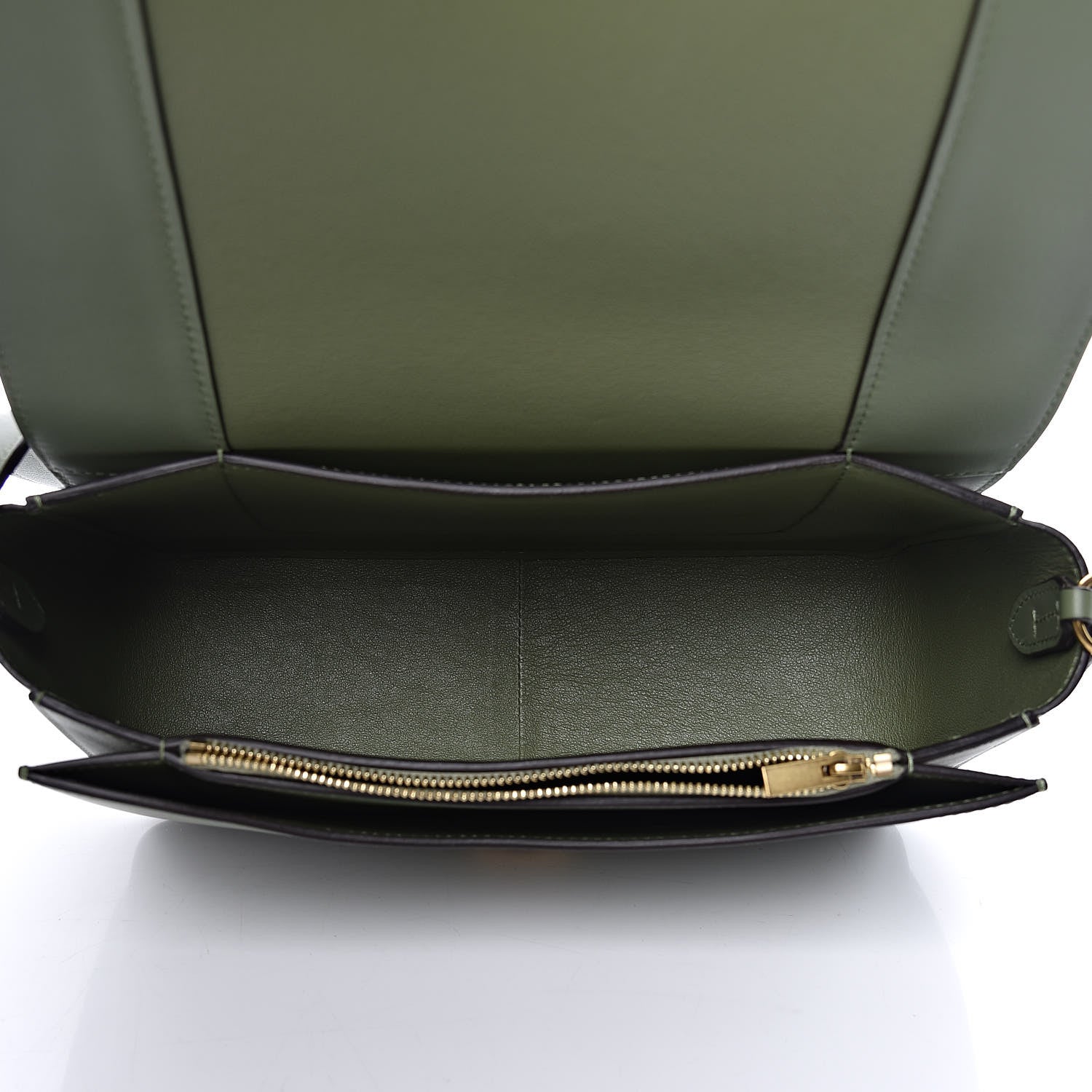 Celine Shiny Smooth Calfskin Medium Frame Shoulder Bag Olive Pastel Green 5 of 9