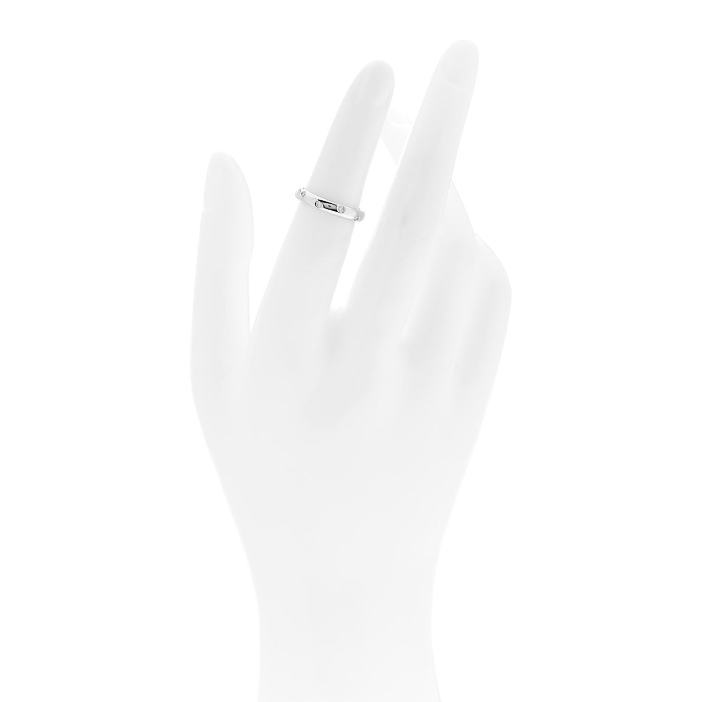 Platinum Diamond 3mm Etoile Band Ring 48 4.5
