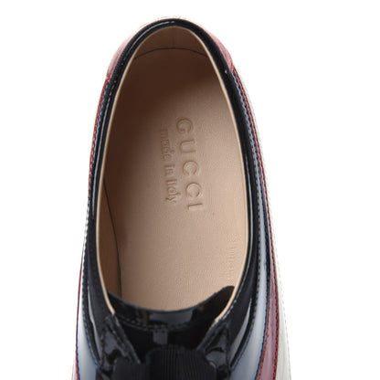 Gucci Patent Calfskin Web Falacer Sneakers 9.5 Black 6 of 8