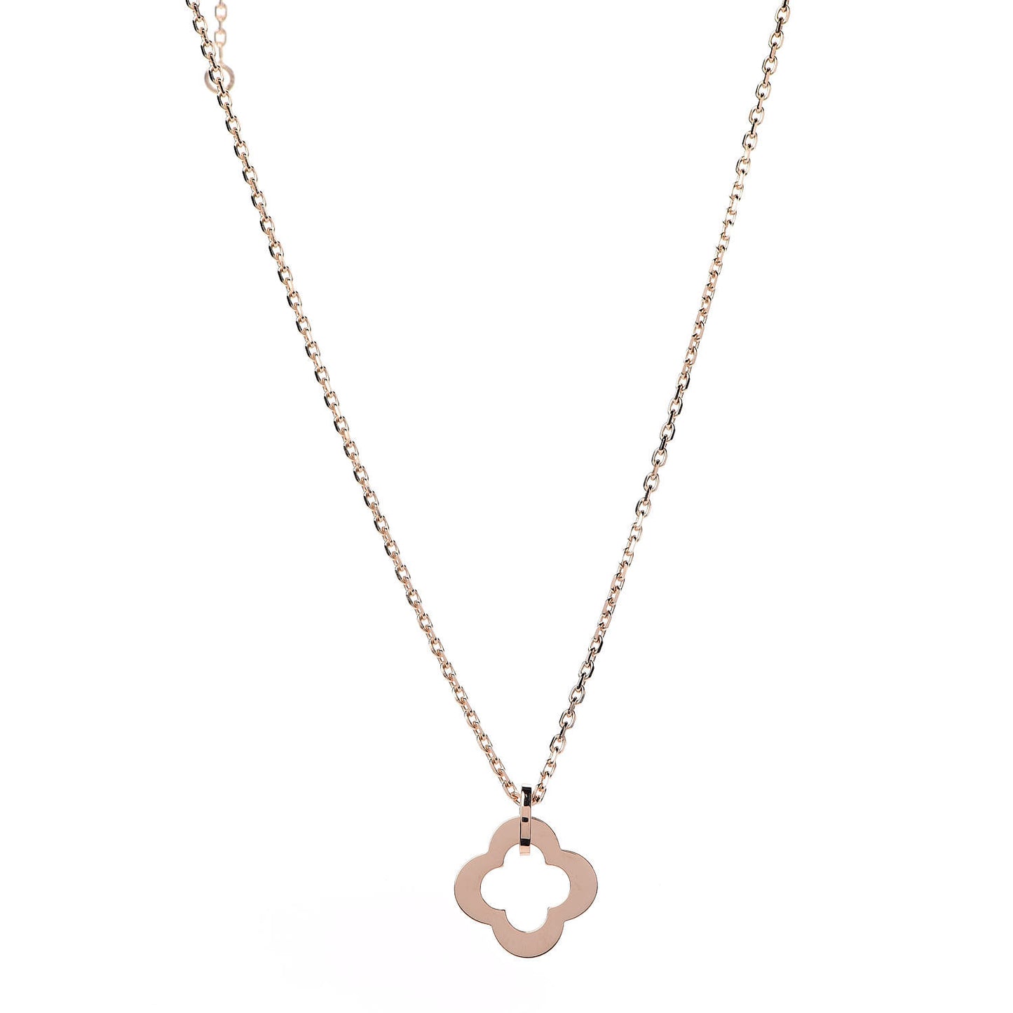 18K Rose Gold Byzantine Alhambra Pendant Necklace