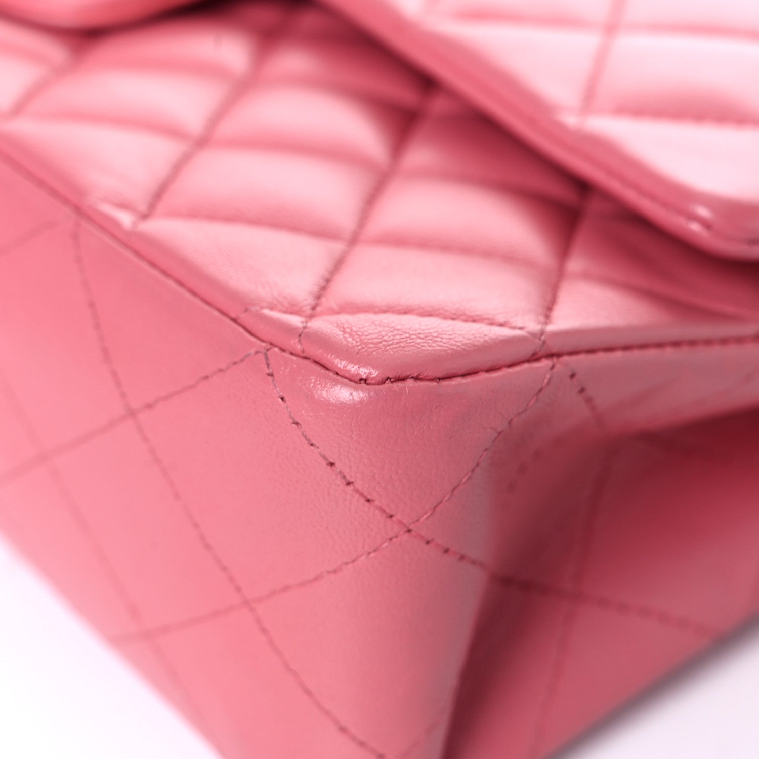 Chanel Lambskin Quilted Medium Double Flap Pink 9 of 15