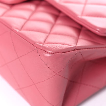 Chanel Lambskin Quilted Medium Double Flap Pink 9 of 15