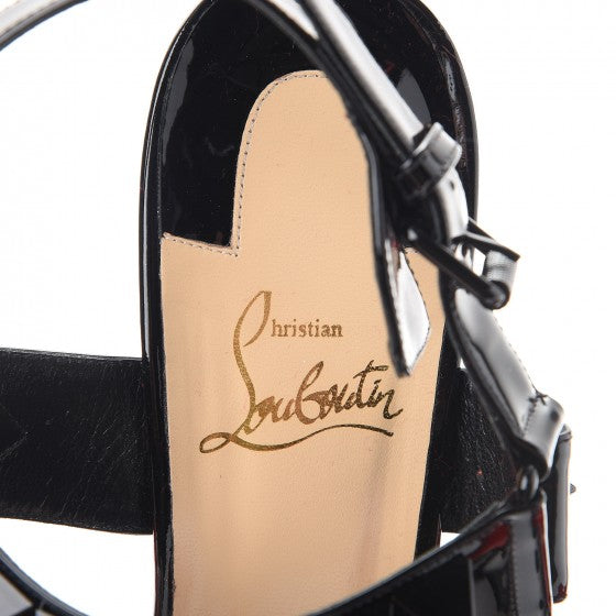 Christian Louboutin Patent Ziggoo Studded Pumps 40 Black 9 of 15