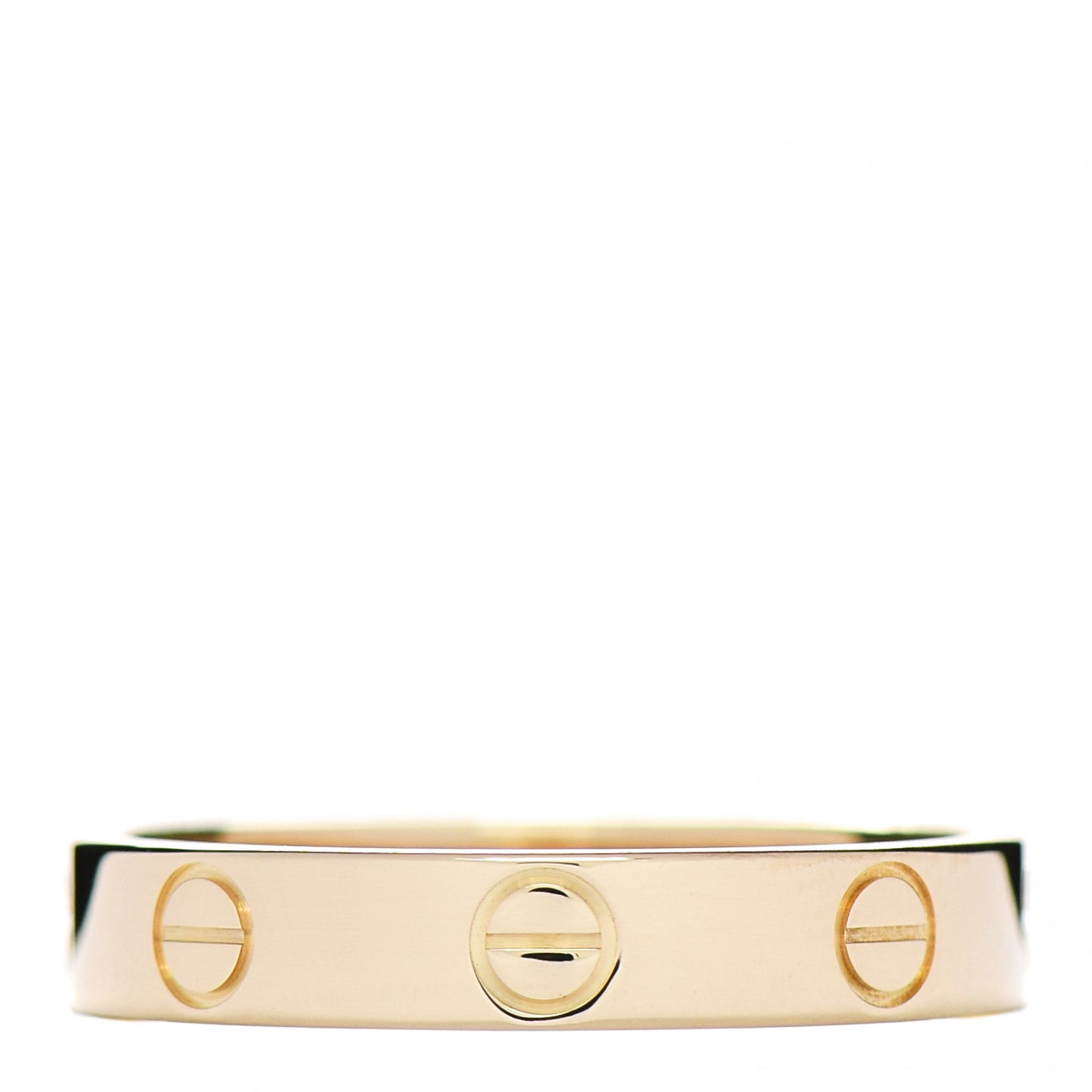18K Yellow Gold 3.5mm LOVE Wedding Band Ring 54 6.75