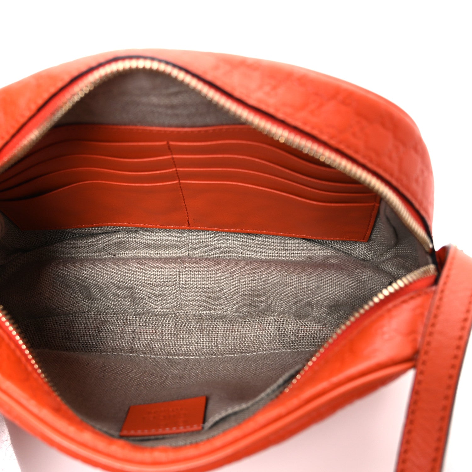 Gucci Soft Microguccissima Mini Bree Messenger Bag Sun Orange 5 of 11