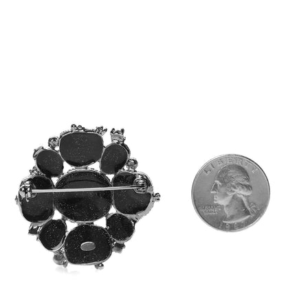 Chanel Glitter Enamel CC Brooch Black 3 of 5
