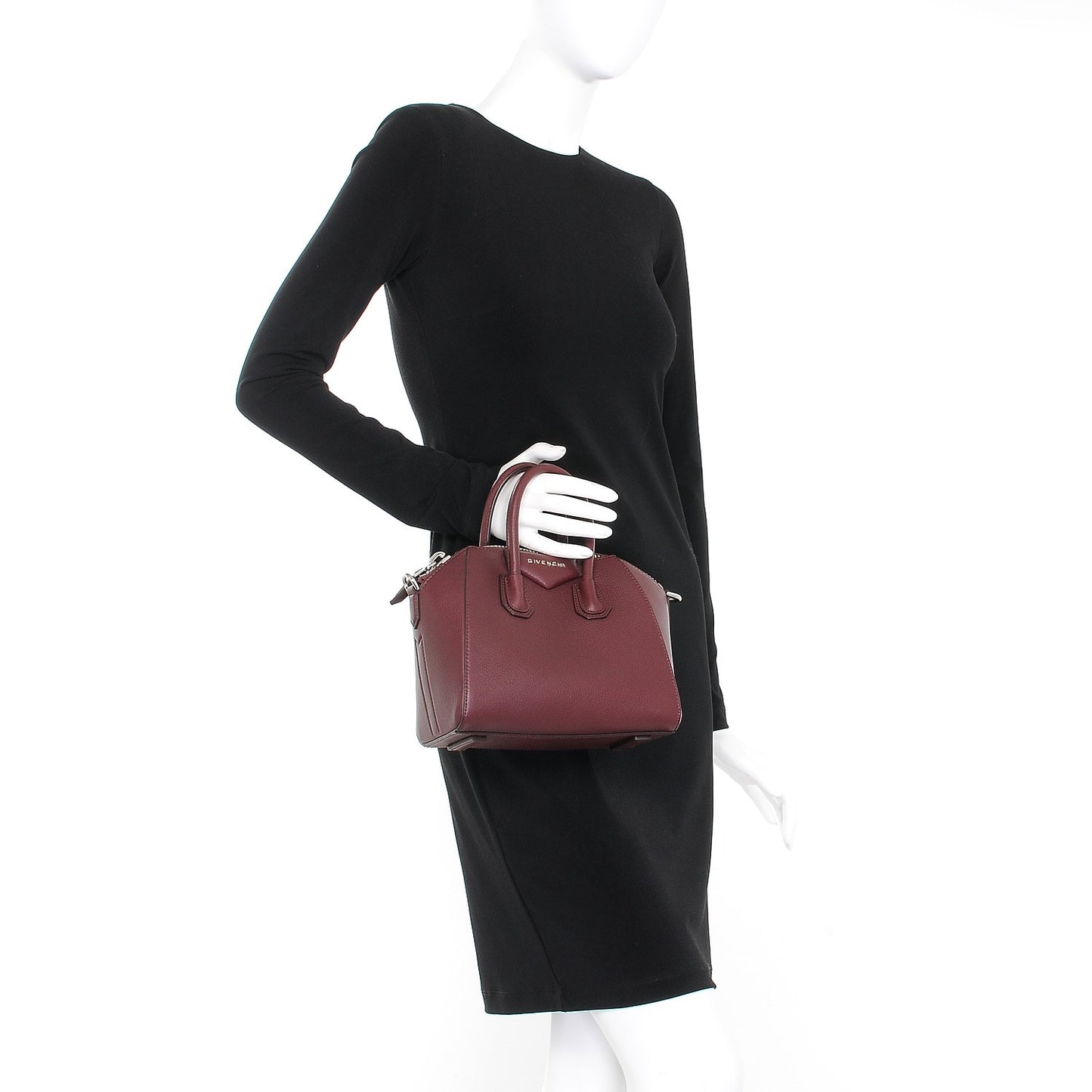 Sugar Goatskin Mini Antigona Oxblood