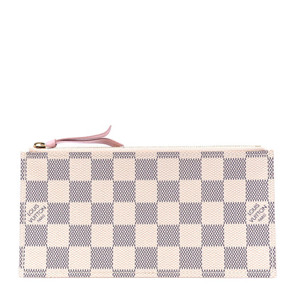 Louis Vuitton Damier Azur Pochette Felicie Chain Wallet Rose Ballerine 7 of 8