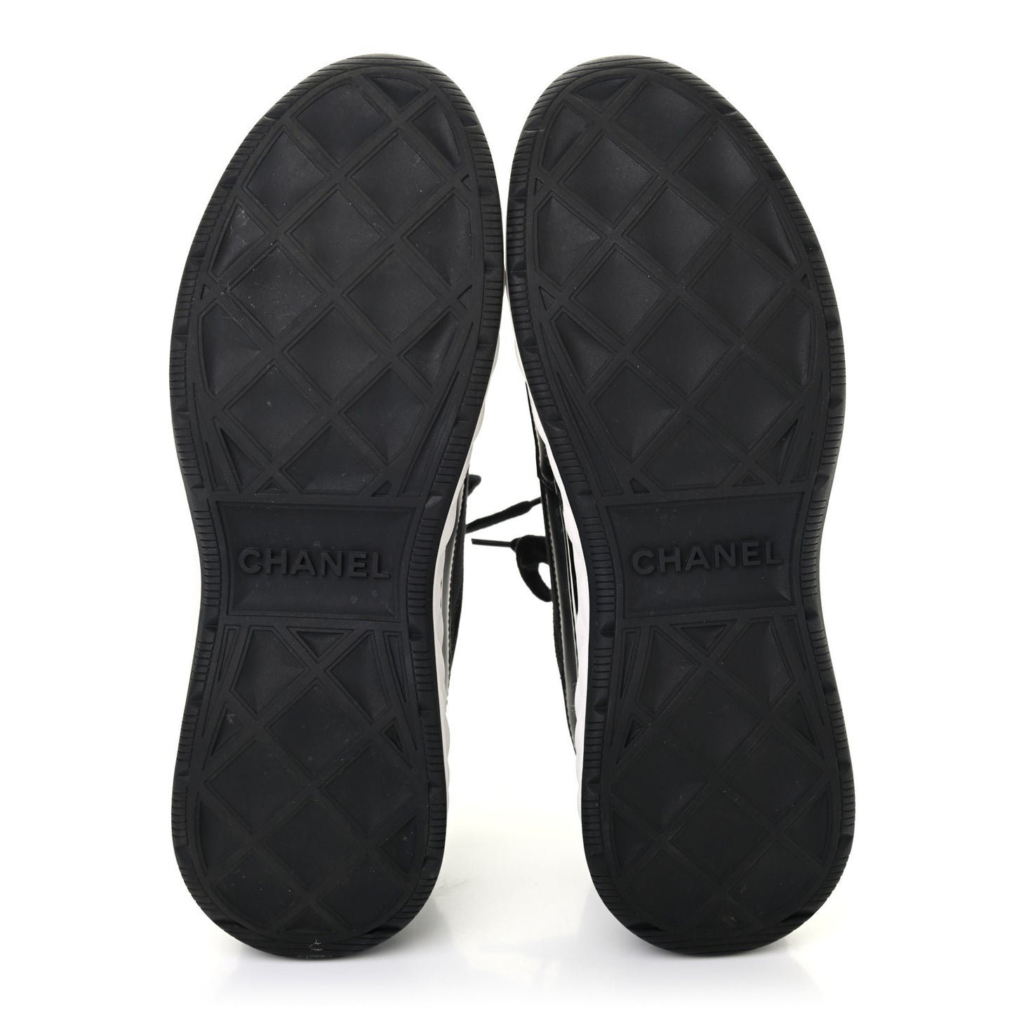 Velvet Calfskin Mixed Fibers CC Sneakers 39.5 Black