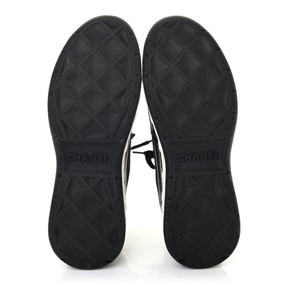 Chanel Velvet Calfskin Mixed Fibers CC Sneakers 39.5 Black 5 of 7
