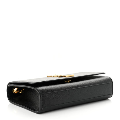 Saint Laurent Grain De Poudre Small Monogram Kate Satchel Black 4 of 10
