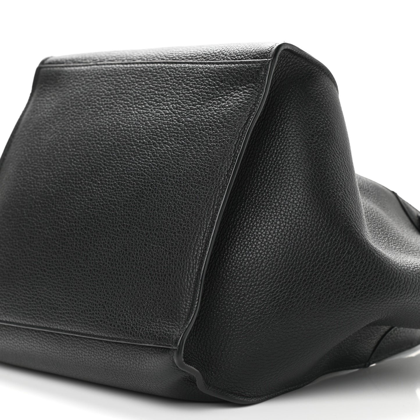 Supple Grained Calfskin Small Big Bag Black