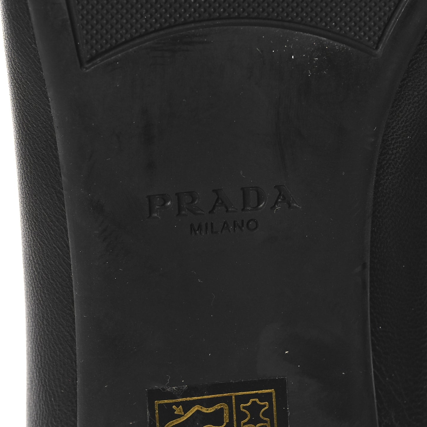 Nappa Vernice Cap Toe Logo Bow Ballerina Flats 37.5 Black