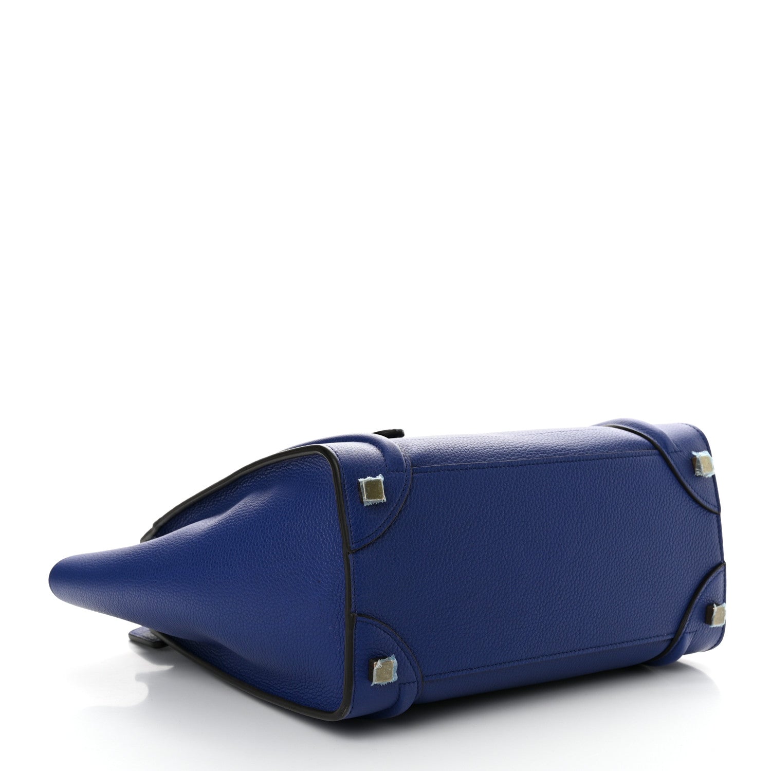 Celine Drummed Calfskin Micro Luggage Indigo 4 of 10
