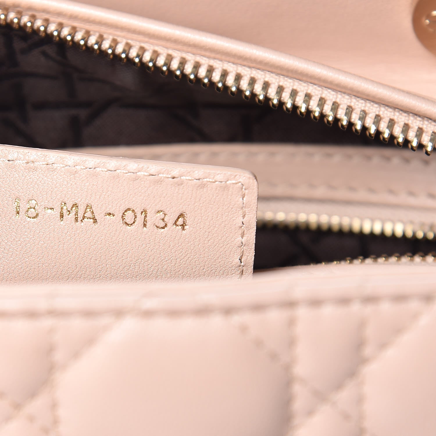 Christian Dior Lambskin Cannage Medium Lady Dior Beige 8 of 15