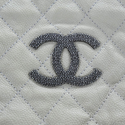 Chanel Caviar Quilted Large Elastic Tote Gray 4 of 10