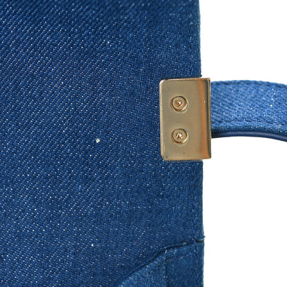 Chanel Denim Pleated Medium Boy Flap Light Blue 11 of 11