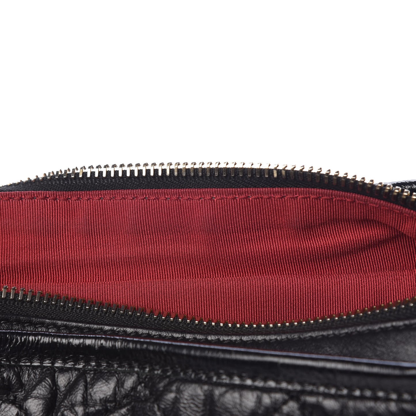 Aged Calfskin Quilted Small Gabrielle Hobo Black