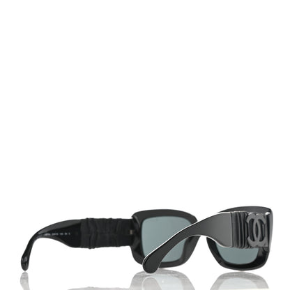 Chanel Acetate Calfskin Polarized Square Sunglasses 5473-Q-A Black 4 of 9