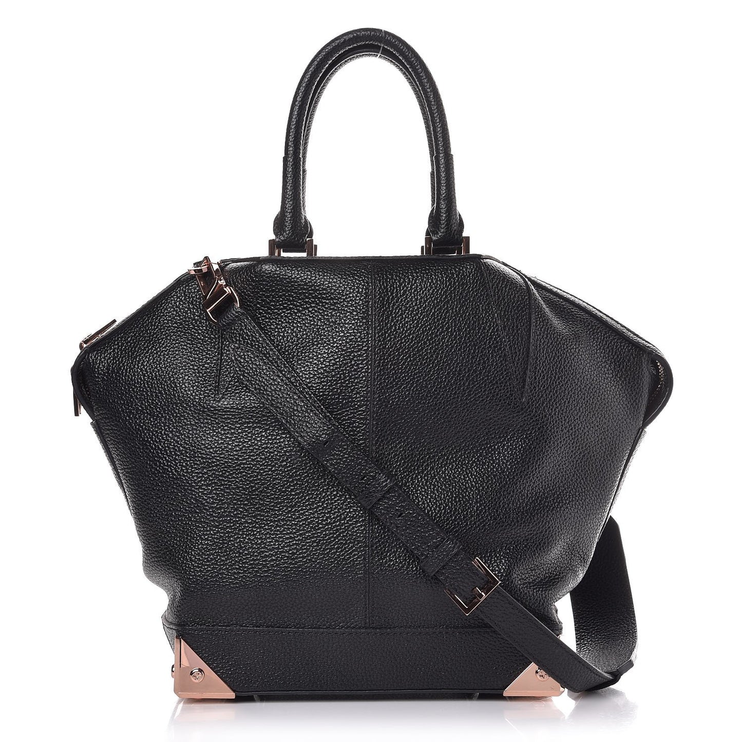 Pebbled Lambskin Medium Emilie Black