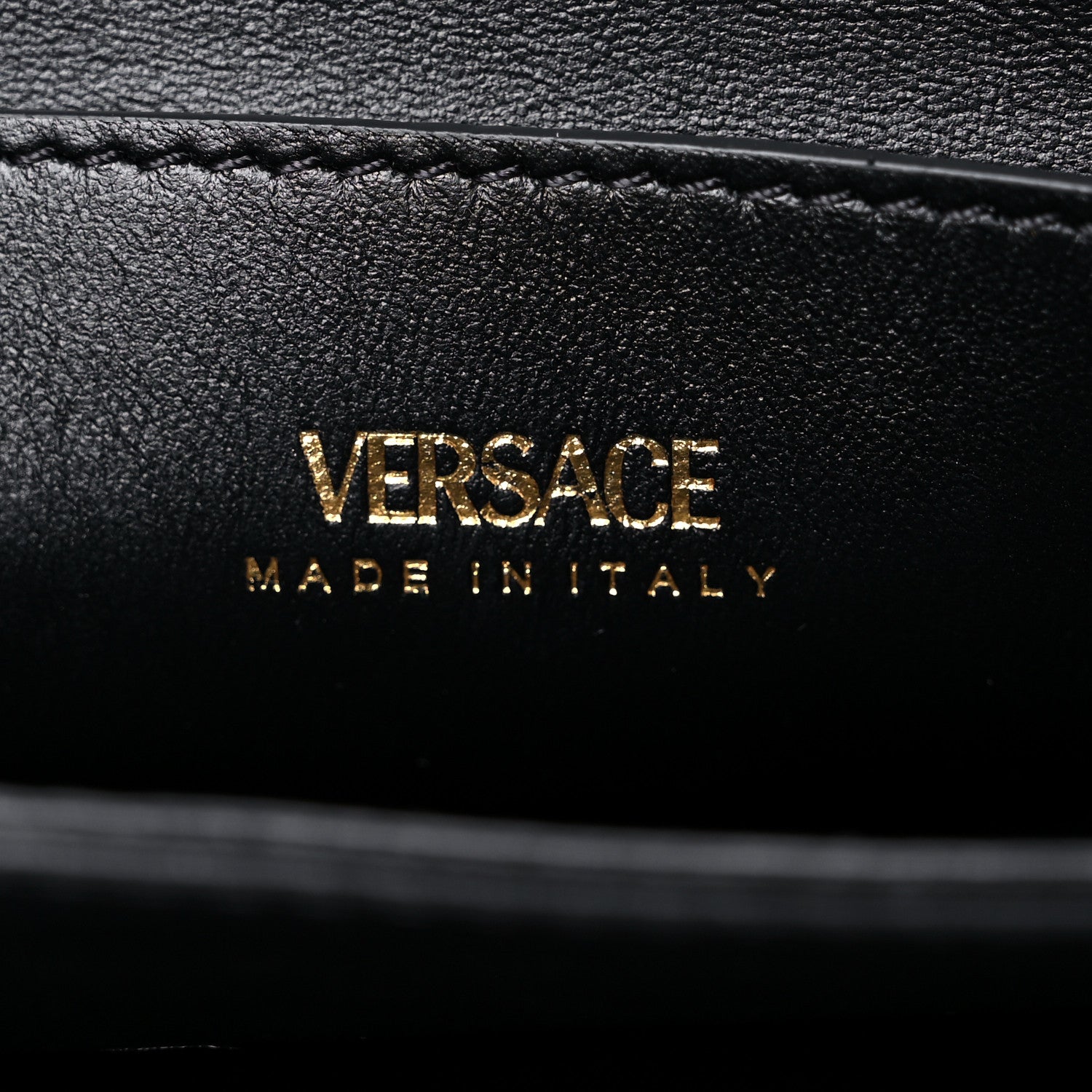 Versace Suede Studded Virtus Chain Clutch Black 6 of 15