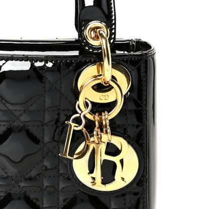 Christian Dior Patent Cannage Mini Lady Dior Black 7 of 9